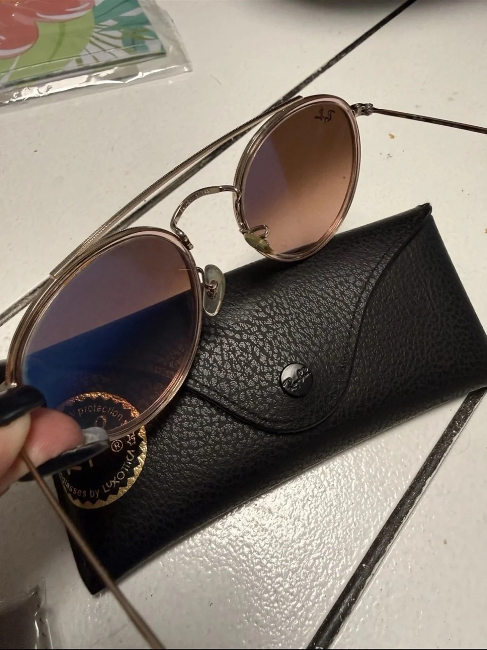 Ray Ban Polarized Sunglasses with case. EXCELLENT condition. RB3647N 51022 145